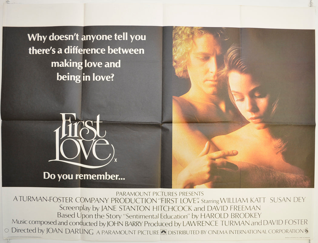 First Love  Original British Quad Poster - Film Poster - Movie Poster 