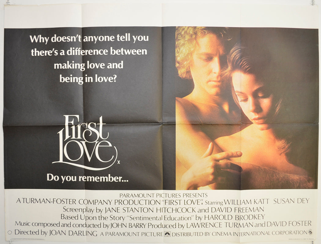 First Love  Original British Quad Poster - Film Poster - Movie Poster 