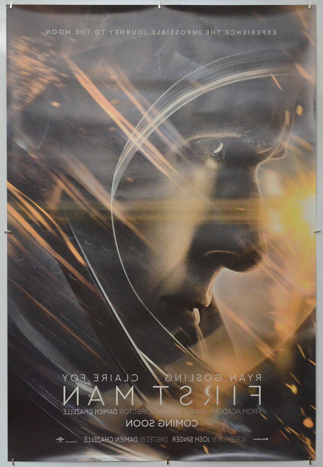 First Man (Back) Cinema One Sheet Movie Poster 