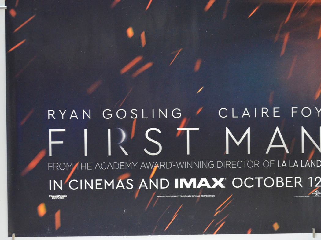 First Man (Bottom Left) Cinema Quad Movie Poster 