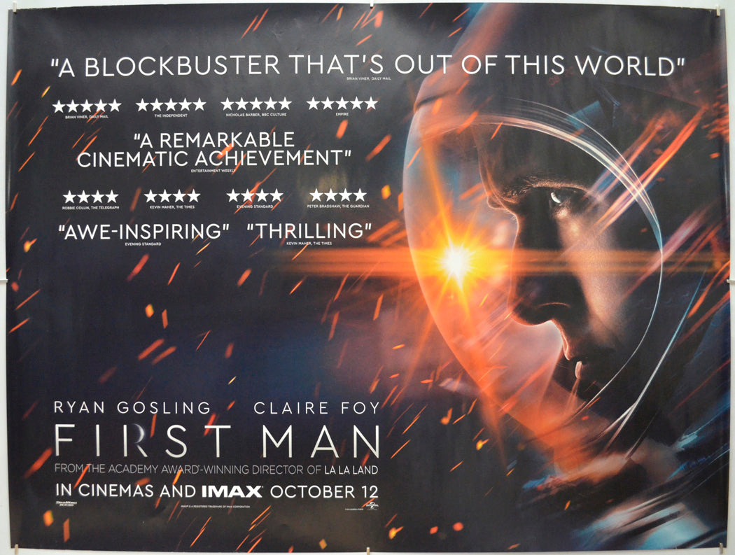 First Man - Original Quad Poster - Film Poster - Movie Poster