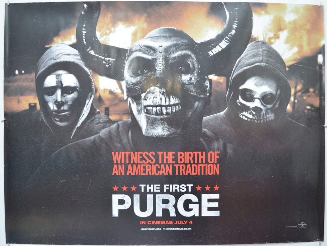 The First Purge  Original Quad Poster - Film Poster - Movie Poster