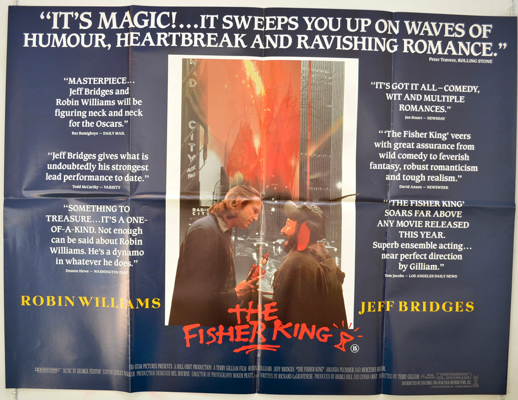 The Fisher King Original Quad Poster - Film Poster - Movie Poster  