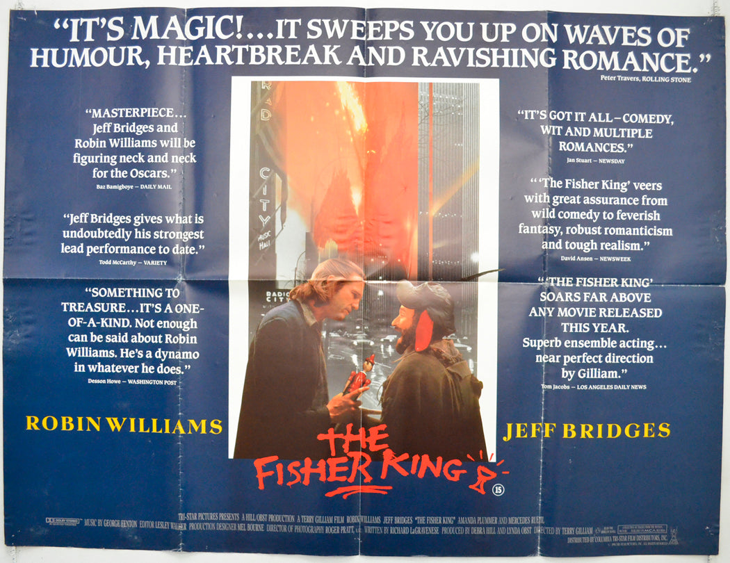 The Fisher King Original Quad Poster - Film Poster - Movie Poster  