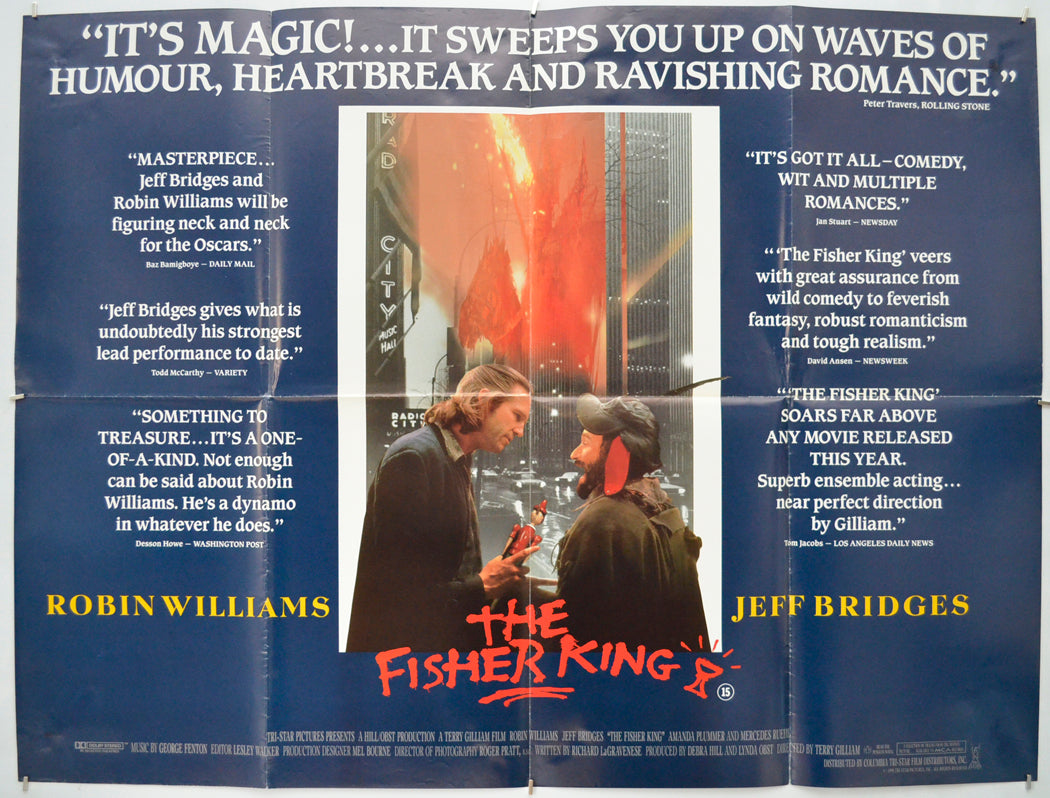 The Fisher King Original Quad Poster - Film Poster - Movie Poster