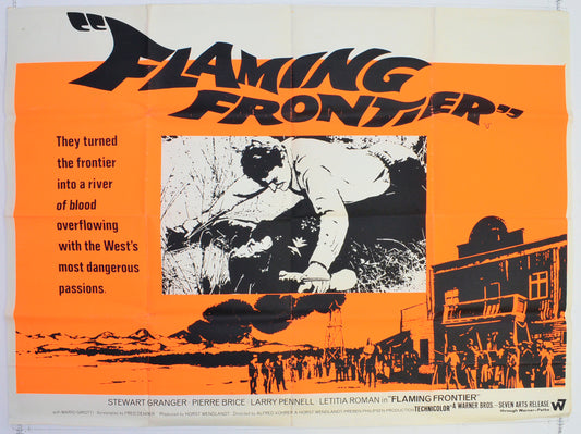 Flaming Frontier  Original British Quad Poster - Film Poster - Movie Poster 