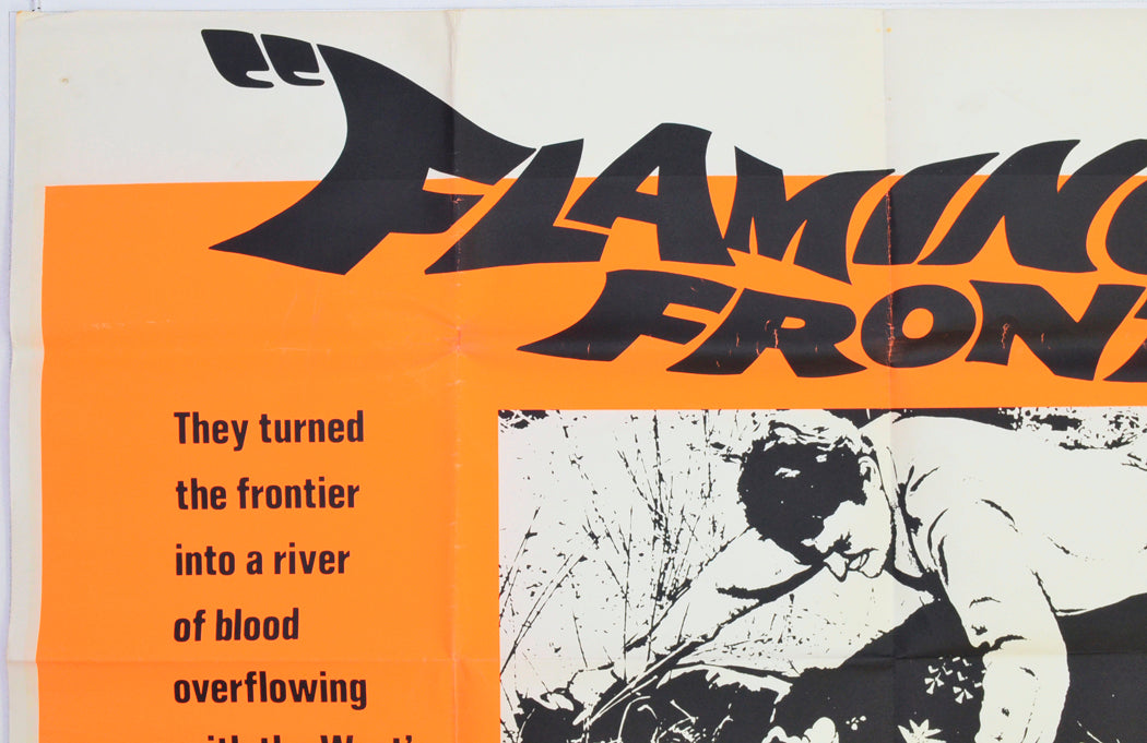 FLAMING FRONTIER (Top Left) Cinema Quad Movie Poster 