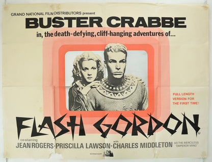 Flash Gordon  (Feature length version of the 1930’s series)   Original Quad Poster - Film Poster - Movie Poster  