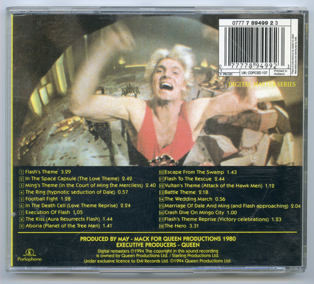 FLASH GORDON Original CD Soundtrack (back) 