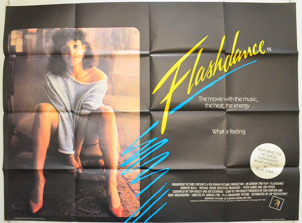 Flashdance Original British Quad Poster - Film Poster - Movie Poster 