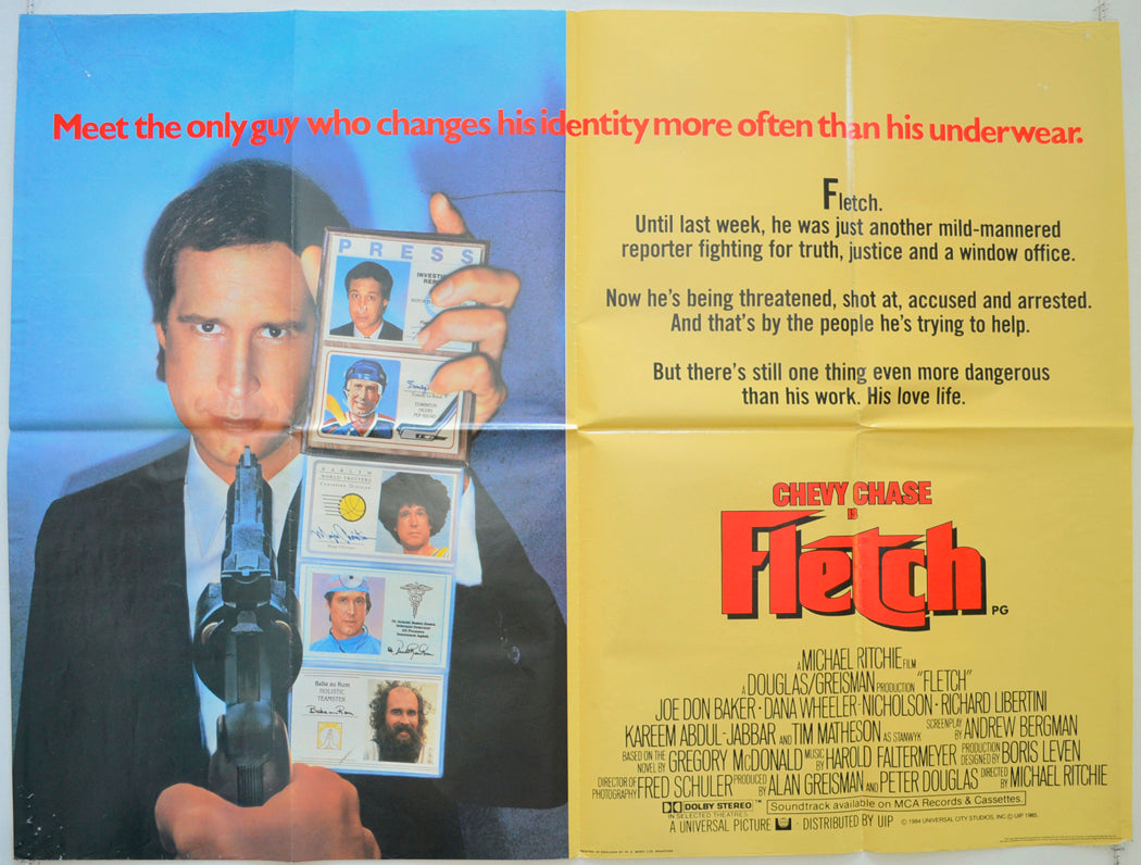 Fletch  Original British Quad Poster - Film Poster - Movie Poster 