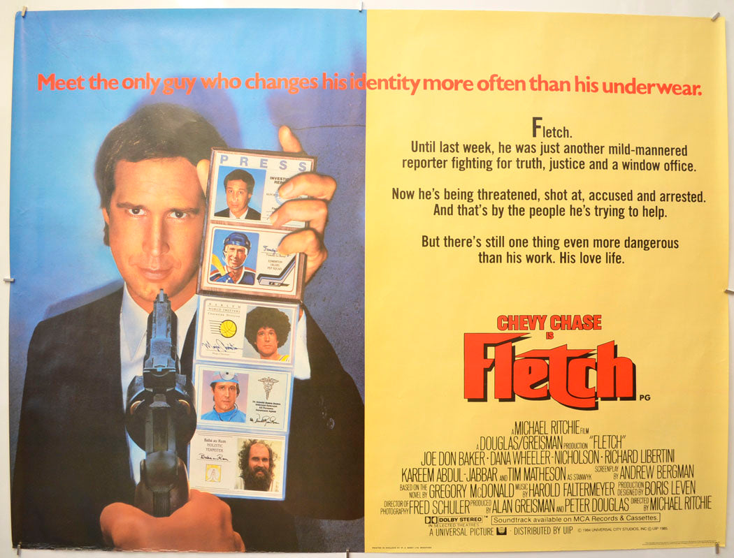 Fletch Original Quad Poster - Film Poster - Movie Poster