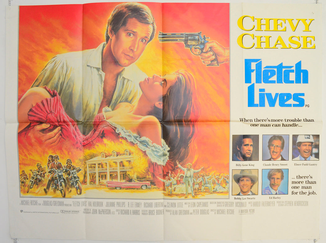 Fletch Lives Original Quad Poster - Film Poster - Movie Poster  