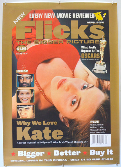 Flicks April 2000 (Cinema Advertising Poster for Flicks Magazine) Original A1 Size Poster - Film Poster - Movie Poster