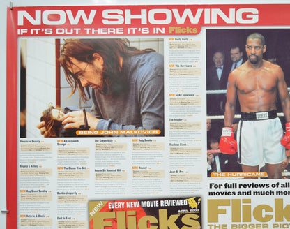 FLICKS APRIL 2000 (Top Left) Cinema Quad Movie Poster 