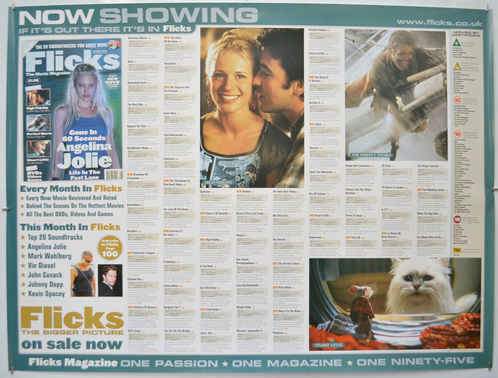 “Flicks August 2000” (Cinema Advertising Poster for Flicks Magazine) O ...