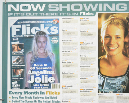 FLICKS AUGUST 2000 (Top Left) Cinema Quad Movie Poster 