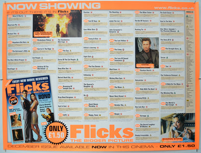 Flicks December 1999 (Cinema Advertising Poster for Flicks Magazine) Original Quad Poster - Film Poster - Movie Poster