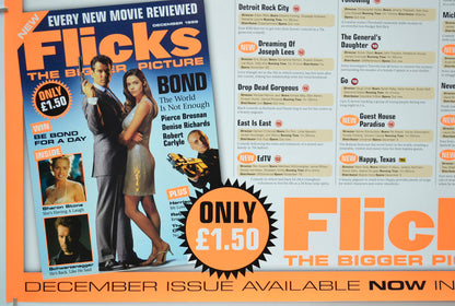 FLICKS DECEMBER 1999 (Bottom Left) Cinema Quad Movie Poster 