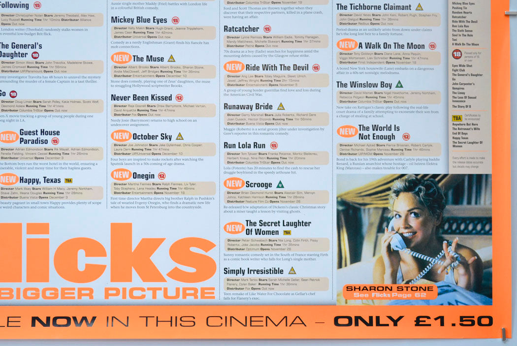 FLICKS DECEMBER 1999 (Bottom Right) Cinema Quad Movie Poster 