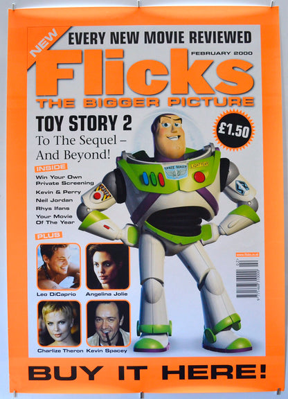 Flicks February 2000 (Cinema Advertising Poster for Flicks Magazine) Original A1 Size Poster - Film Poster - Movie Poster