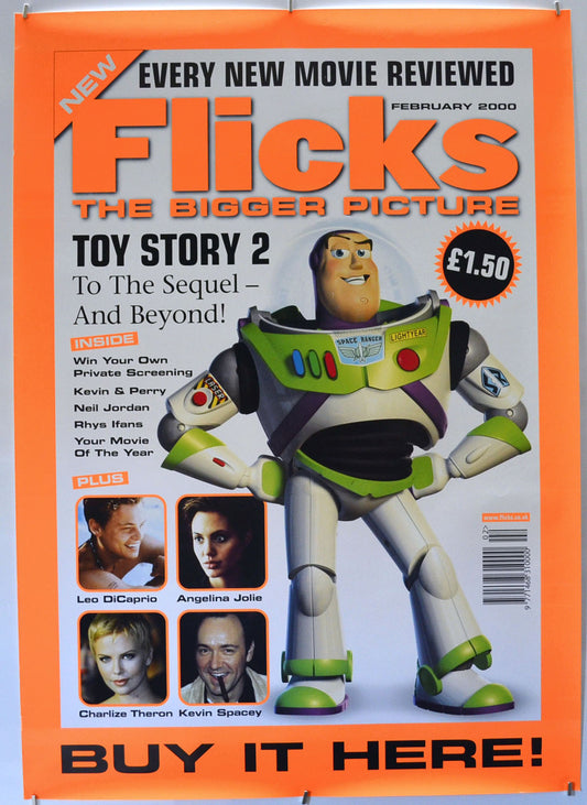 Flicks February 2000 (Cinema Advertising Poster for Flicks Magazine) Original A1 Size Poster - Film Poster - Movie Poster