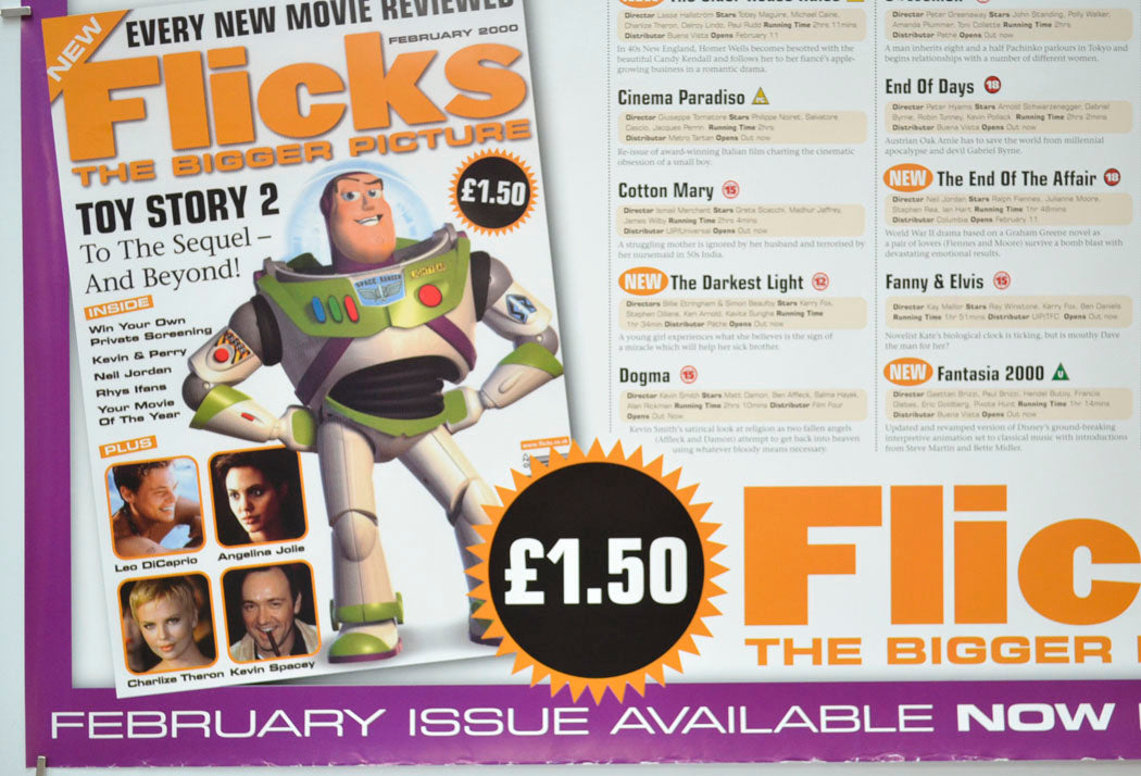 FLICKS FEBRUARY 2000 (Bottom Left) Cinema Quad Movie Poster 