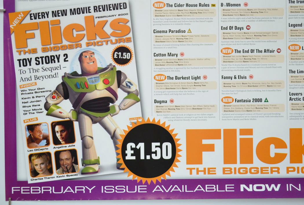 FLICKS FEBRUARY 2000 (Bottom Left) Cinema Quad Movie Poster 