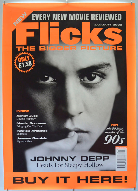 Flicks January 2000 (Cinema Advertising Poster for Flicks Magazine) Original A1 Size Poster - Film Poster - Movie Poster