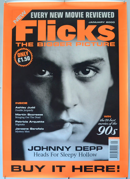 Flicks January 2000 (Cinema Advertising Poster for Flicks Magazine) Original A1 Size Poster - Film Poster - Movie Poster