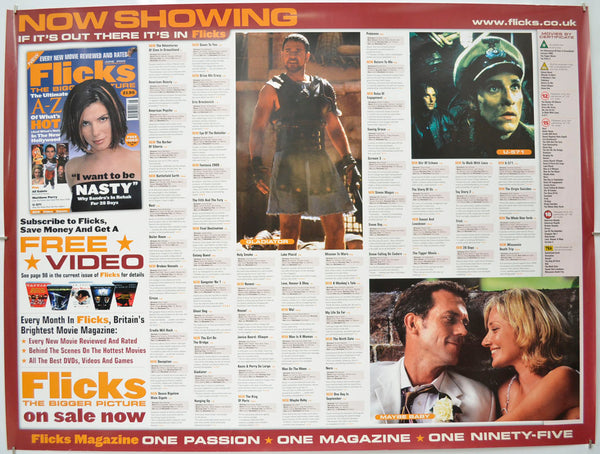 “Flicks June 2000” (Cinema Advertising Poster for Flicks Magazine) Ori ...