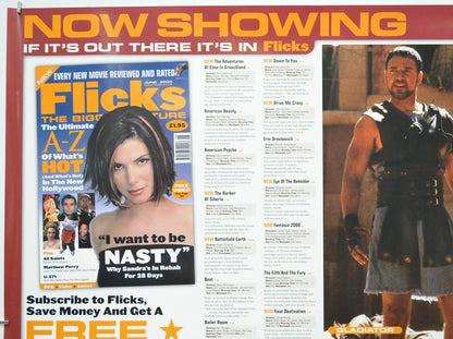 FLICKS JUNE 2000 (Top Left) Cinema Quad Movie Poster 