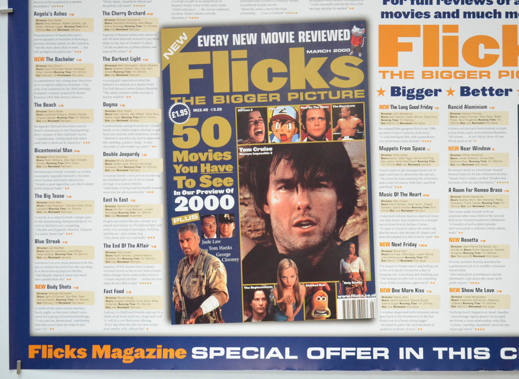 FLICKS MARCH 2000 (Bottom Left) Cinema Quad Movie Poster 