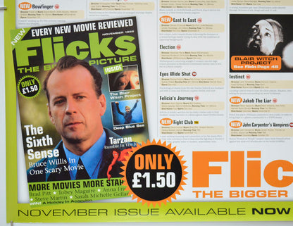 FLICKS NOVEMBER 1999 (Bottom Left) Cinema Quad Movie Poster 