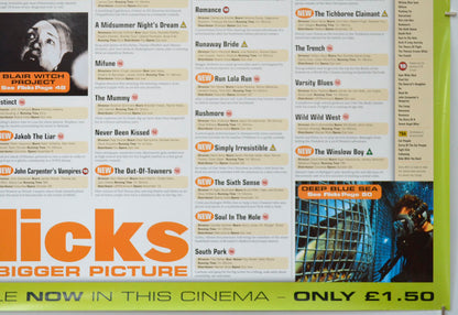 FLICKS NOVEMBER 1999 (Bottom Right) Cinema Quad Movie Poster 