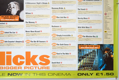 FLICKS NOVEMBER 1999 (Bottom Right) Cinema Quad Movie Poster 