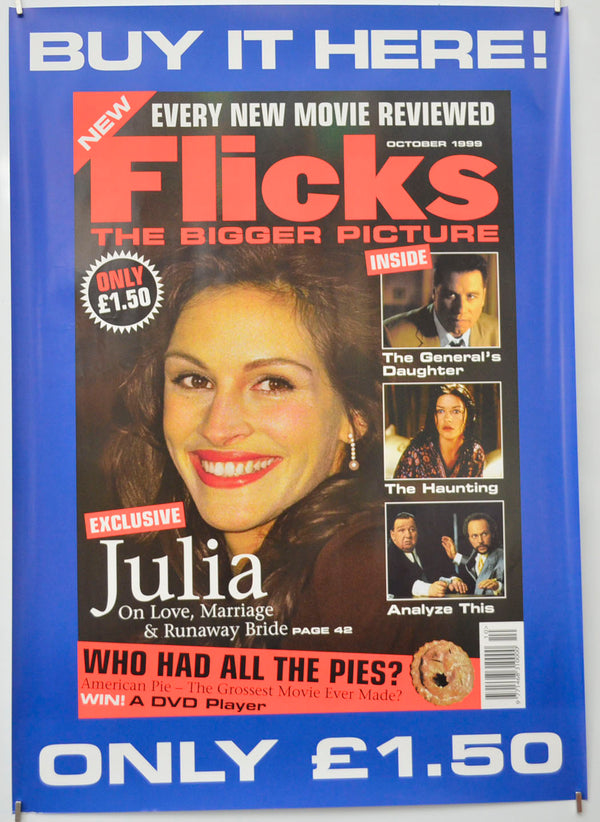 “Flicks October 1999” (Cinema Advertising Poster for Flicks Magazine ...