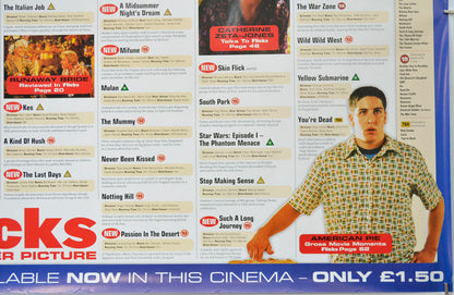 FLICKS OCTOBER 1999 (Bottom Right) Cinema Quad Movie Poster 