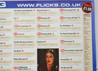 FLICKS OCTOBER 1999 (Top Right) Cinema Quad Movie Poster 