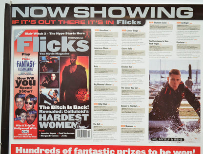 FLICKS OCTOBER 2000 (Top Left) Cinema Quad Movie Poster 