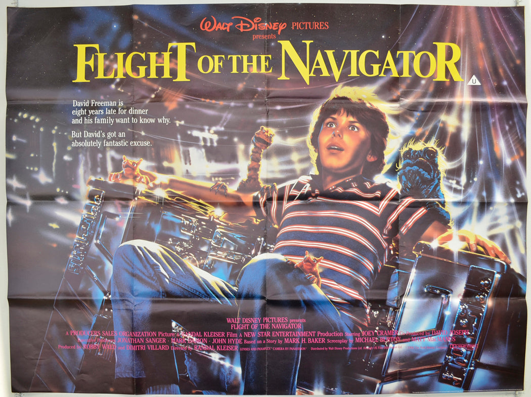 Flight Of The Navigator  Original Quad Poster - Film Poster - Movie Poster 