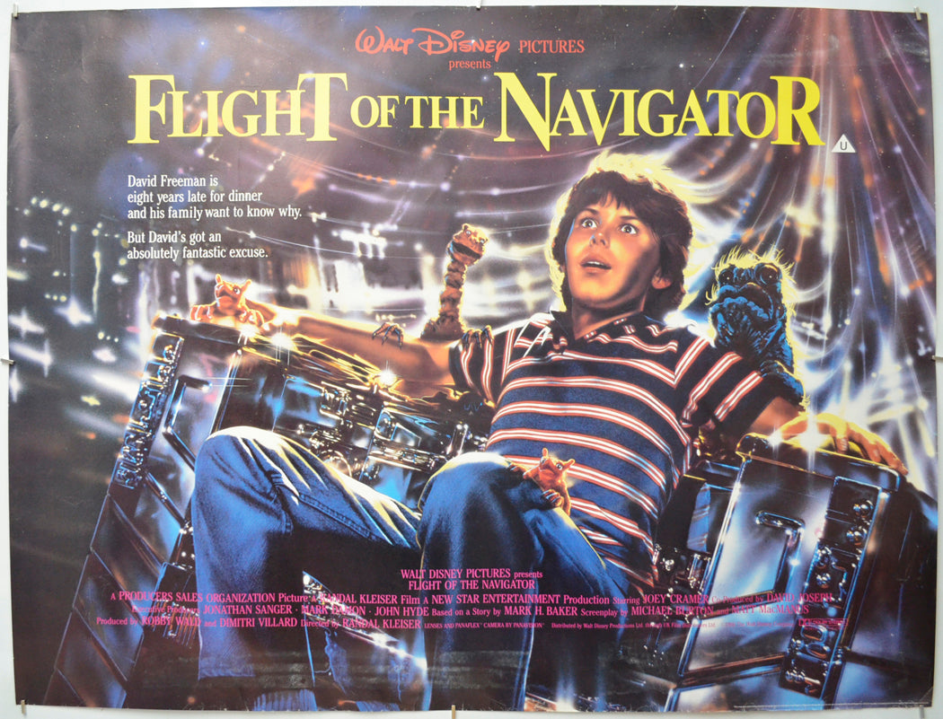 Flight Of The Navigator Original Quad Poster - Film Poster - Movie Poster