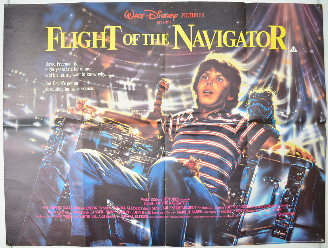 Flight Of The Navigator  Original Quad Poster - Film Poster - Movie Poster 