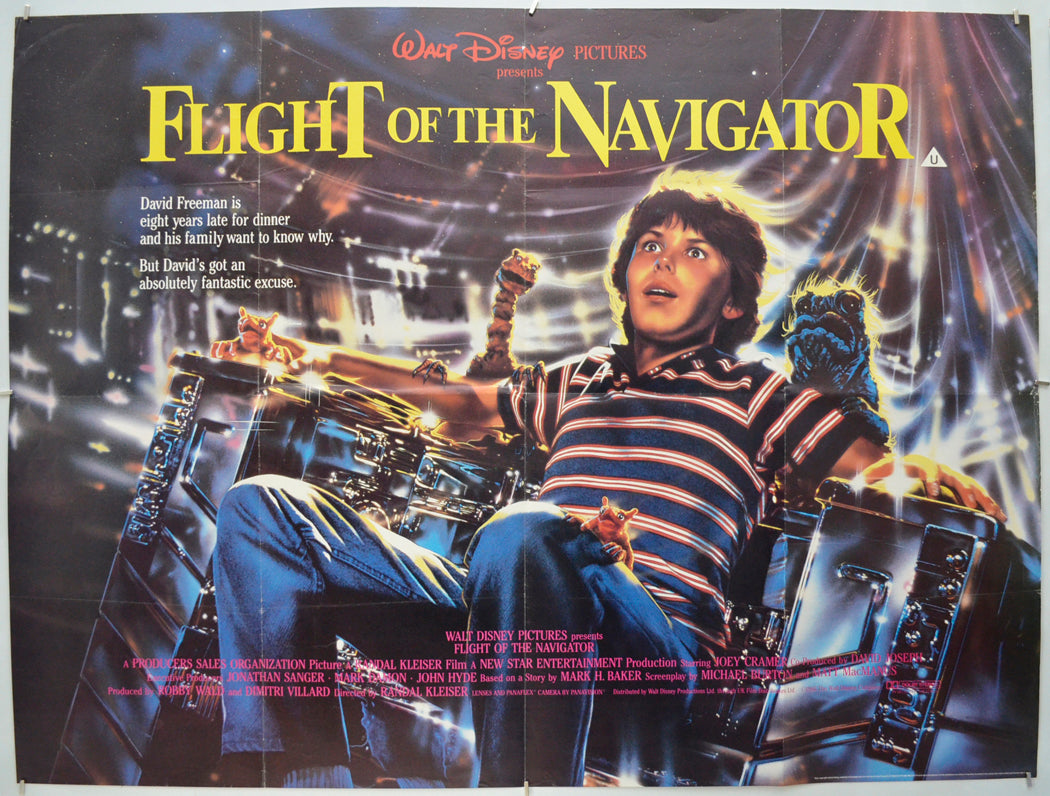 Flight Of The Navigator Original Quad Poster - Film Poster - Movie Poster