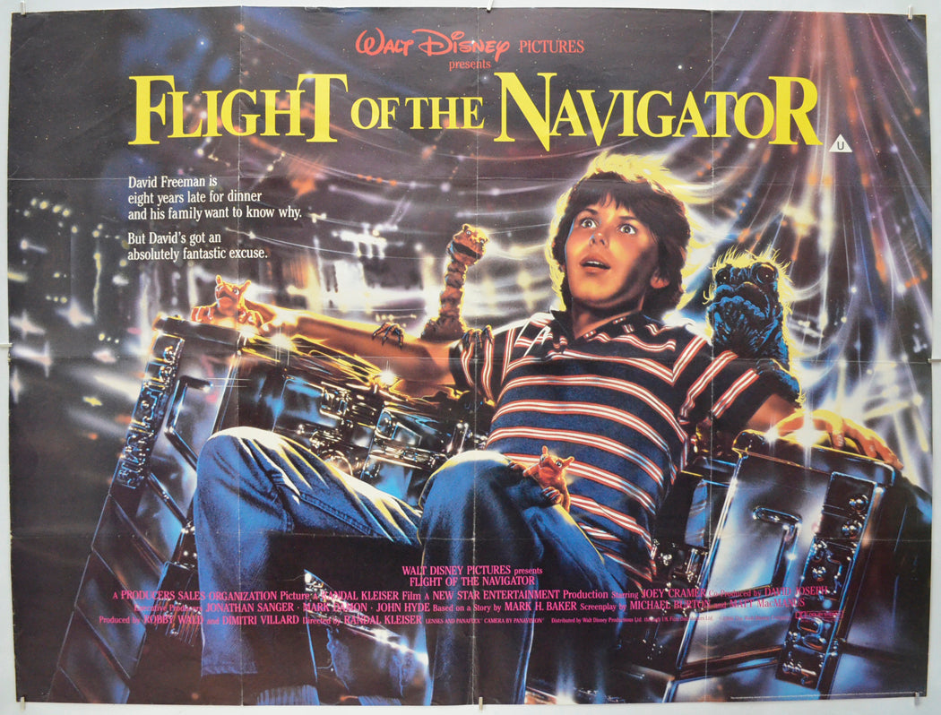 Flight Of The Navigator Original Quad Poster - Film Poster - Movie Poster