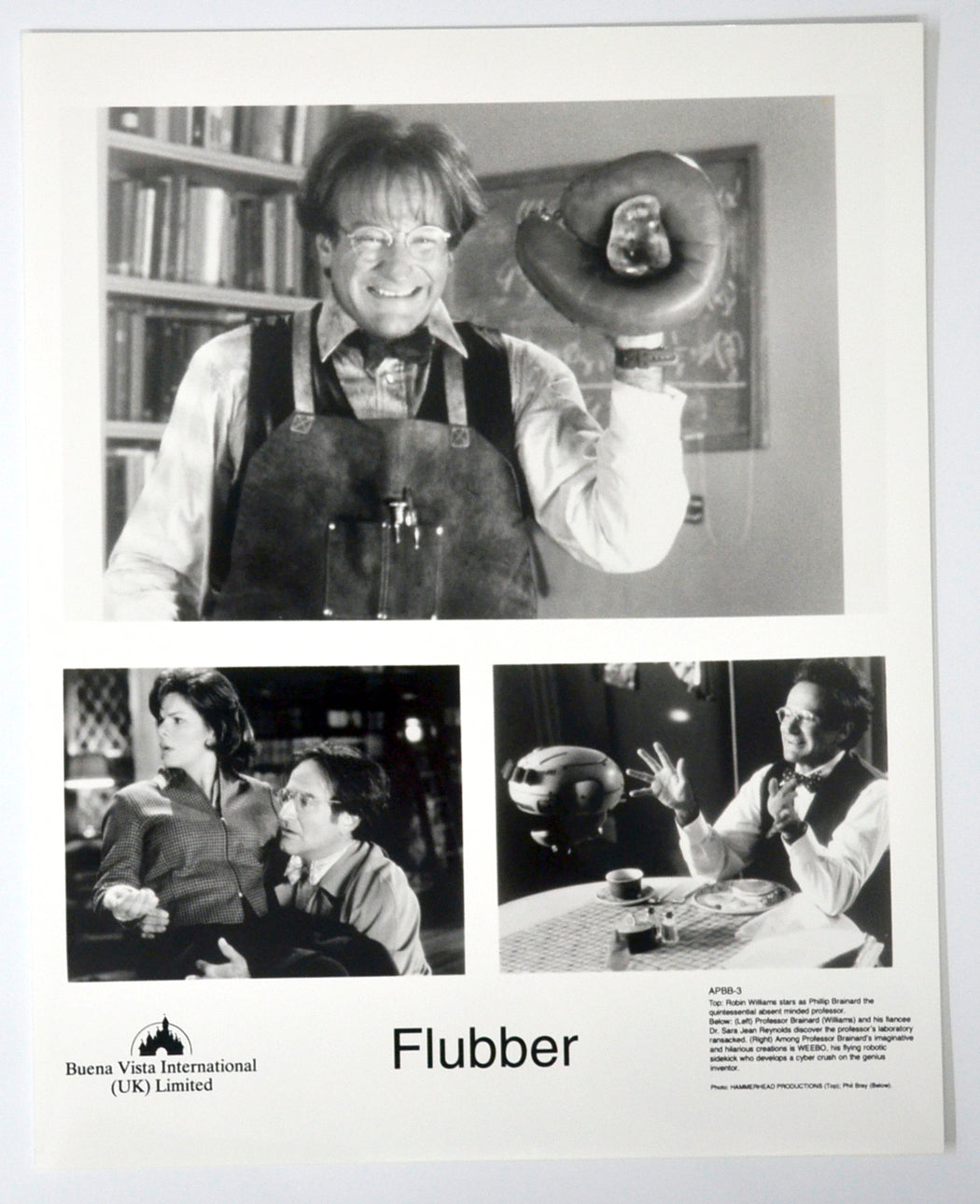 FLUBBER (Still 3) Cinema Black and White Press Stills 