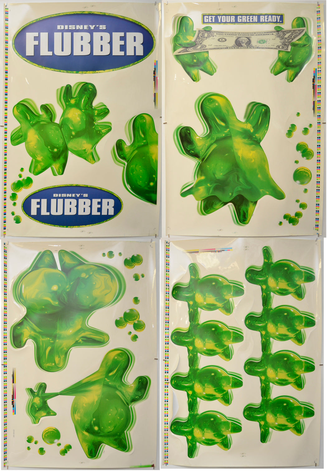 Flubber Original Set of 4 Cinema Window Clings