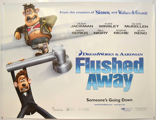 Flushed Away Original Quad Poster - Film Poster - Movie Poster