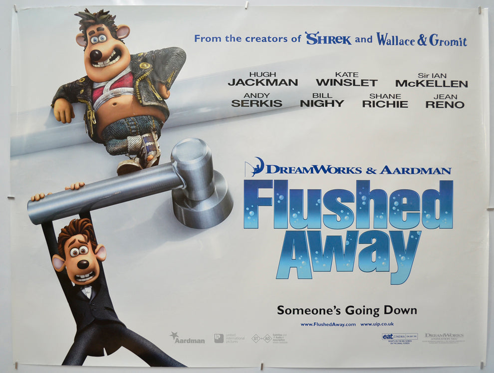 Flushed Away Original Quad Poster Film Poster Movie Poster flushed-away-original-quad-poster-film-poster-movie-poster