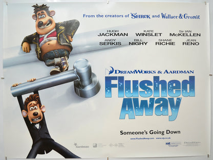 Flushed Away Original Quad Poster - Film Poster - Movie Poster